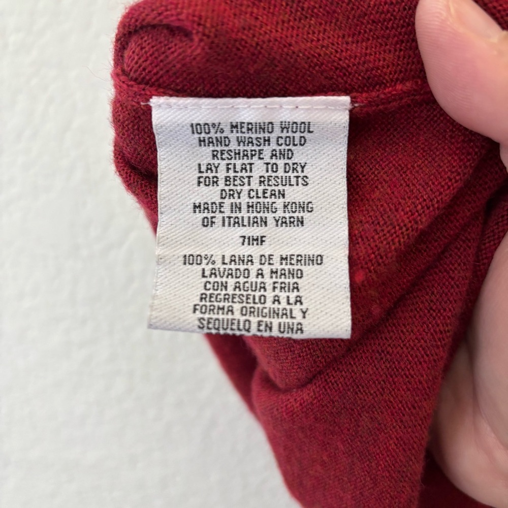 Eileen Fisher maroon 100% Merino wool tank top sleeveless size medium - Picture 4 of 4